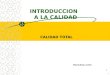 1 3 INTRODUCCION A LA CALIDAD A LA CALIDAD Maximiliano Cofre CALIDAD TOTAL