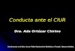Conducta ante el CIUR Dra. Ada Ortúzar Chirino Conferencia en el 2do. Curso-Taller Nacional de Medicina y Terapia Materno-fetales