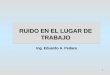 1 RUIDO EN EL LUGAR DE TRABAJO Ing. Eduardo A. Pedace