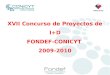 XVII Concurso de Proyectos de I+D FONDEF-CONICYT 2009-2010
