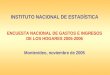 INSTITUTO NACIONAL DE ESTADÍSTICA ENCUESTA NACIONAL DE GASTOS E INGRESOS DE LOS HOGARES 2005-2006 Montevideo, noviembre de 2005