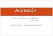 Curso de Derechos Reales I Profesor: Marco Vinicio Alvarado Quesada Accesión