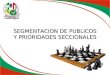 SEGMENTACION DE PUBLICOS Y PRIORIDADES SECCIONALES