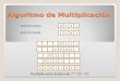 Algoritmo de Multiplicación 0111110101110000 MULTIPLICANDO MULTIPLICADOR Multiplicación Entera de 7 * 13 = 91 X 0111011101011011