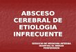 ABSCESO CEREBRAL DE ETIOLOGIA INFRECUENTE SERVICIO DE MEDICINA INTERNA HOSPITAL EL BIERZO PONFERRADA