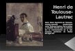 Henri Marie Raymond de Toulouse- Lautrec conocido simplemente como Toulouse Lautrec, fue un pintor y cartelista francés que se destacó por su representación