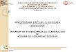 DIRECCIÓN DE EDUCACIÓN SECUNDARIA Y SERVICIOS DE APOYO DEPARTAMENTO DE EXTENSIÓN Y VINCULACIÓN EDUCATIVA DEL VALLE DE MÉXICO PROGRAMA ESCUELA SEGURA 2013-2014