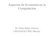 Aspectos de Economia en la Computacion Dr. Pedro Mejia Alvarez. CINVESTAV-IPN, Mexico