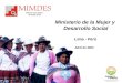 Ministerio de la Mujer y Desarrollo Social Lima - Perú Abril de 2003