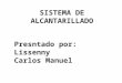 SISTEMA DE ALCANTARILLADO Presntado por: Lissenny Carlos Manuel