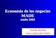 Economía de los negocios MADE otoño 2003 Amado Boudou Universidad del CEMA