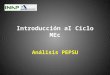 Introducción aI Ciclo MEc Análisis PEPSU ObjetivoObjetivo Consolidar indicadores y metas a través de la identificación de factores críticos sumado a