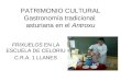PATRIMONIO CULTURAL Gastronomía tradicional asturiana en el Antroxu FRIXUELOS EN LA ESCUELA DE CELORIU C.R.A. 1 LLANES