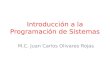 Introducción a la Programación de Sistemas M.C. Juan Carlos Olivares Rojas