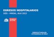 EGRESOS HOSPITALARIOS Unidad de Producción de Estadísticas de Salud DEIS – MINSAL, Abril 2013