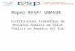 Mapeo RESP/ UNASUR Instituciones Formadoras de Recursos Humanos em Salud Pública en America del Sur