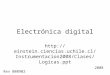 Electrónica digital 2008  Instrumentacion2008/Clases/Logicas.ppt Rev 080902