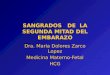 SANGRADOS DE LA SEGUNDA MITAD DEL EMBARAZO Dra. Maria Dolores Zarco Lopez Medicina Materno-Fetal HCG