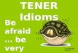 TENER Idioms Be afraid… be very afraid! Created by Renee Rehfeldt Blue Springs, MO, USA February 2007