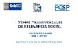 TEMAS TRANSVERSALESTEMAS TRANSVERSALES DE RELEVANCIA SOCIAL DE RELEVANCIA SOCIAL CICLO ESCOLAR 2011-2012 SAN FELIPE B.C. 28 DE OCTUBRE DEL 2011