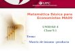 Tema: Matriz de insumo -producto UNIDAD 4 Clase 9.1 Matemática Básica para Economistas MA99