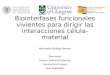 Biointerfases funcionales vivientes para dirigir las interacciones célula-material Aleixandre Rodrigo Navarro Directores: Manuel Salmerón-Sánchez Patricia