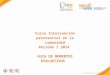 FI-GQ-OCMC-004-015 V. 000-27-08-2011 Curso Intervención psicosocial en la comunidad Período I 2014 GUIA DE MOMENTOS EVALUATIVOS