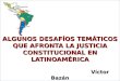 ALGUNOS DESAFÍOS TEMÁTICOS QUE AFRONTA LA JUSTICIA CONSTITUCIONAL EN LATINOAMÉRICA Víctor Bazán