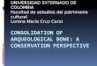 UNIVERSIDAD EXTERNADO DE COLOMBIA Facultad de estudios del patrimonio cultural Lorena María Cruz Coral