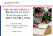 Educación Básica y Desarollo en Perú: Una Cooperación entre USAID y Perú Cristina Olive, Jefa, Oficina de Educación, USAID/Perú Febrero 2010