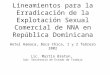 Lineamientos para la Erradicación de la Explotación Sexual Comercial de NNA en República Dominicana Hotel Hamaca, Boca Chica, 1 y 2 febrero 2002 Lic. Martin