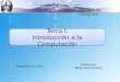 Escuela de Geografía Tema I: Introducción a la Computación Tema I: Introducción a la Computación Profesora: Nelly García Mora Semestre: B-2010 Sem. B-2010