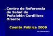 Centro de Referencia de Salud de Peñalolén Cordillera Oriente Cuenta Pública 2006 Dra. Catalina Soto S