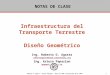 1 Roberto D. Agosta – Arturo Papazian – marzo de 2006 (actualizado abril 2007) NOTAS DE CLASE Infraestructura del Transporte Terrestre Diseño Geométrico