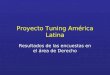 Proyecto Tuning América Latina Resultados de las encuestas en el área de Derecho