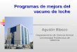 Programas de mejora del vacuno de leche Agustín Blasco Departamento de Ciencia Animal Universidad Politécnica de Valencia
