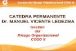 CATEDRA PERMANENTE Dr. MANUEL VICENTE LEDEZMA Gestióndel Riesgo Organizacional COSO II
