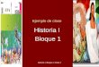 Historia I, Bloque I, Clase 21 Ejemplo de clase Historia I Bloque 1