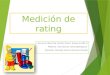Medición de rating Alumna: Mancilla Cortés Karen Yessenia 681-V Materia: Decisiones mercadológicas Docente: Ricardo Arturo Herrera Ocadiz