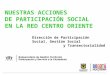 Dirección de Participación Social, Gestión Social y Transectorialidad