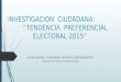 INVESTIGACION CIUDADANA: “TENDENCIA PREFERENCIAL ELECTORAL 2015” GRUPO JUVENIL CIUDADANO: “JOVENES INDEPENDIENTES” ANALISTA: PSIC. DARIEL CARAVEO SANCHEZ