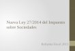 Nueva Ley 27/2014 del Impuesto sobre Sociedades Reforma fiscal 2015