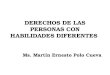DERECHOS DE LAS PERSONAS CON HABILIDADES DIFERENTES Ms. Martín Ernesto Polo Cueva