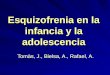 Esquizofrenia en la infancia y la adolescencia Tomàs, J., Bielsa, A., Rafael, A