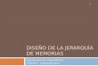 DISEÑO DE LA JERARQUÍA DE MEMORIAS Arquitectura de Computadoras. ITCR-SSC – I Semestre 2012 1