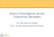 Bases Psicológicas de los Trastornos Mentales M. Paz García-Portilla Prof. Titular Universidad de Oviedo