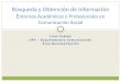 Lluís Codina UPF – Departamento Comunicación Área Documentación Búsqueda y Obtención de Información E ntornos Académicos o Profesionales en Comunicación
