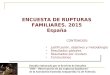 ENCUESTA DE RUPTURAS FAMILIARES. 2015 España CONTENIDOS: Justificación, objetivos y metodología Resultados globales Resultados por clusters Conclusiones
