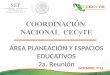 COORDINACIÓN NACIONAL CECyTE ÁREA PLANEACIÓN Y ESPACIOS EDUCATIVOS 2a. Reunión DICIEMBRE 2014