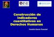 Construcción de indicadores cuantitativos en Derechos Humanos Franklin Garcia Pimentel